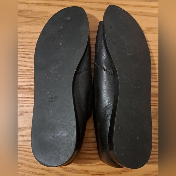 EUC Vince Tabitha Black Leather Asymetric Neutral Casual Slide Sandal Shoe SZ 8M - Picture 6 of 8